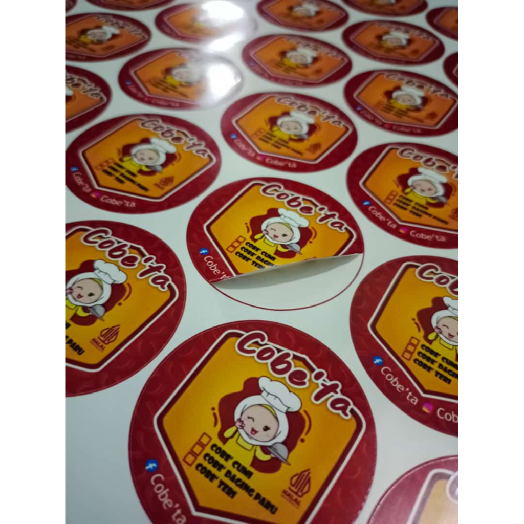 

Stiker Chromo Label Kemasan CUSTOM/ Label stiker Kemasan