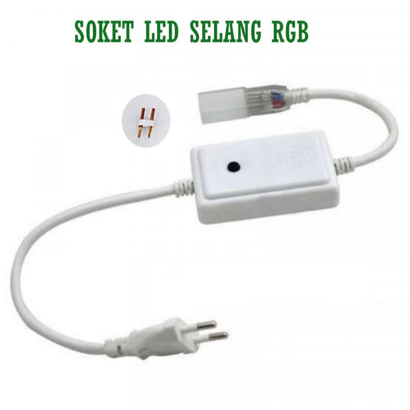 COLOKAN SOCKET KONEKTOR CONNECTOR LAMPU SELANG LED STRIP 5050 + JARUM ( TOMBOL KEDIP JARUM )