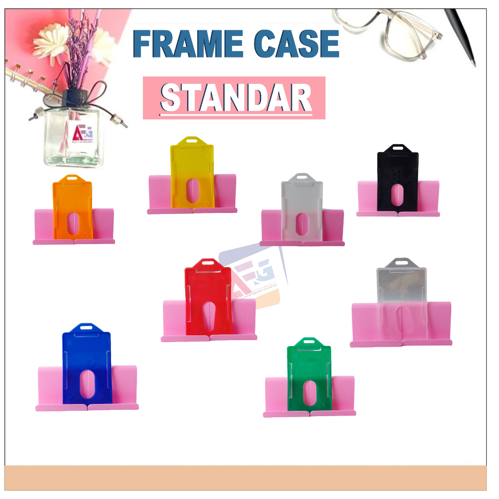 

Frame Casing Tempat ID Card Holder Plastik Mika Portrait/ casing id card standar