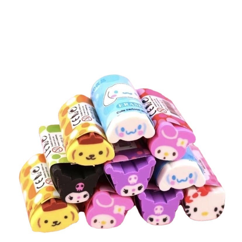 

Penghapus pensil karakter Kepala Sanrio Kuromi Melody Purin Chinamorol Cute