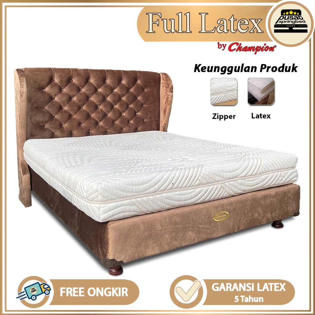 Kasur Full Latex - Champion Springbed Full Latex Hugen Foxy