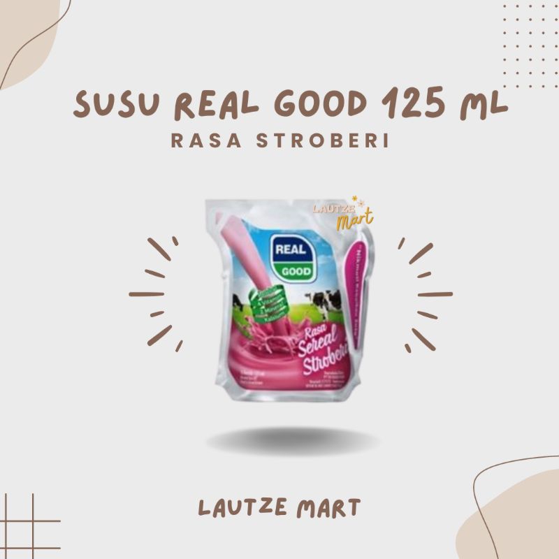 

Susu Real Good Pouch Rasa Stroberi 125 ml