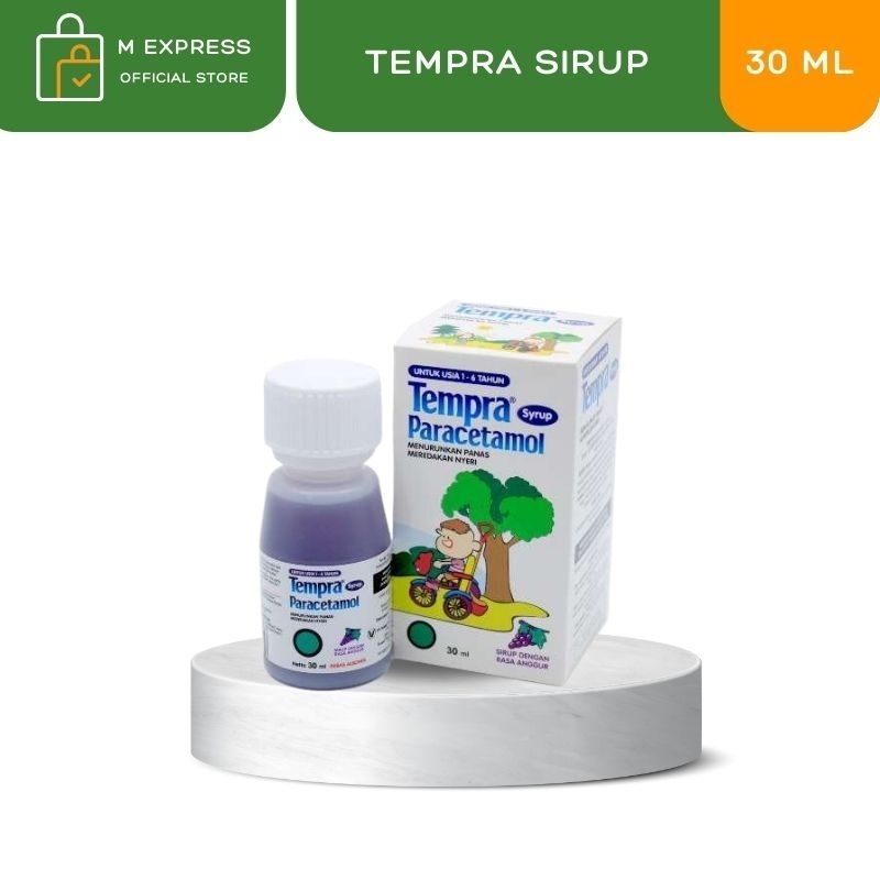 [M EXPRESS] TEMPRA SIRUP ANGGUR - Obat Penurun Demam / Panas Bayi & Anak 30ml