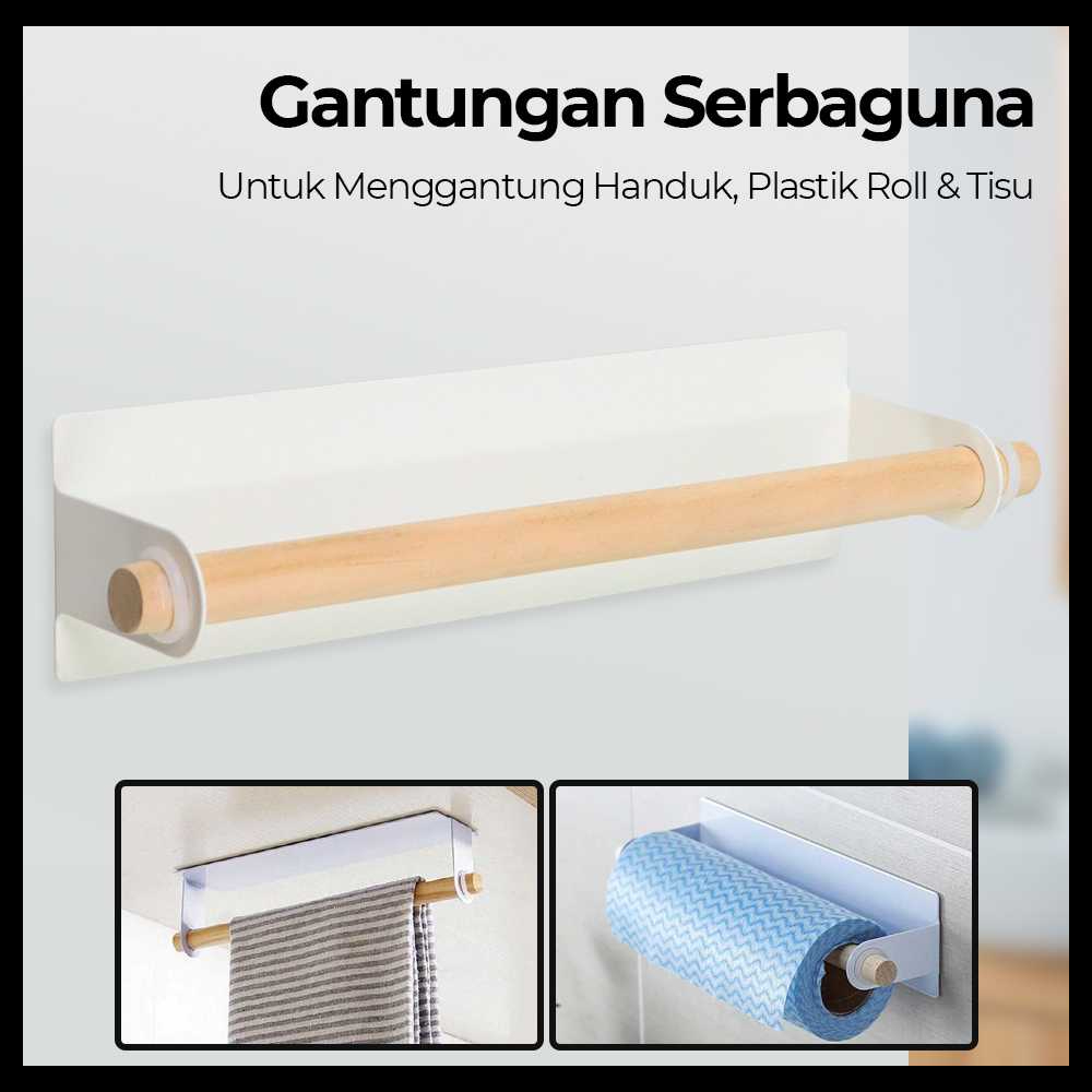 Gantungan Tempat Tisu Handuk Serbaguna Dapur Model Roll Lucu - H25