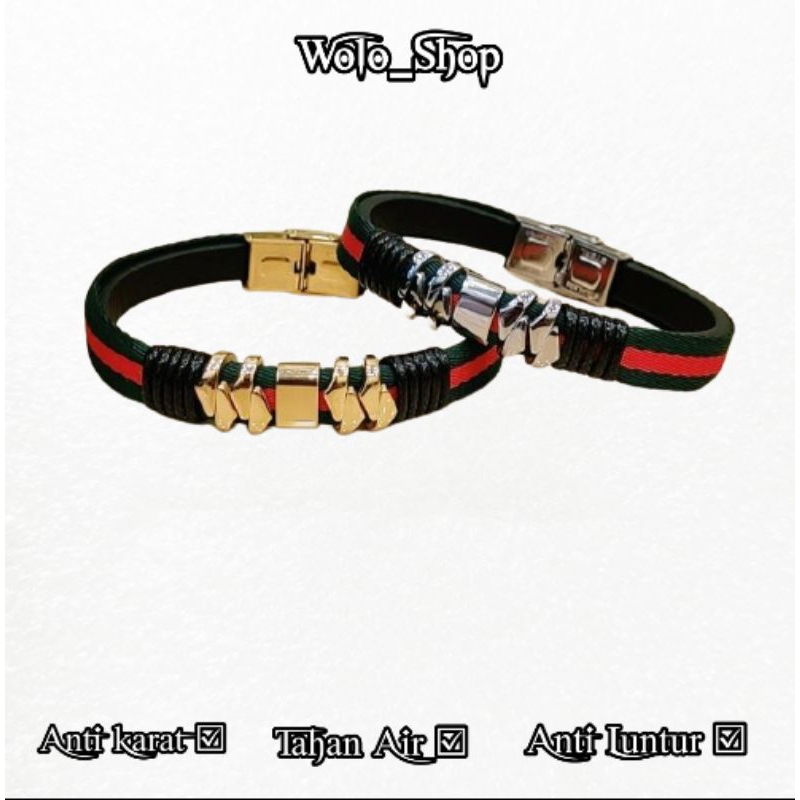 Gelang Kulit Pria Original impor Super Keren