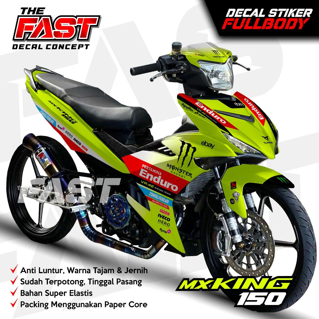 Decal MX KING LAMA Fullbody Enduro Racing Cutom Sticker Striping Decal Yamaha MX KING OLD, Sticker D