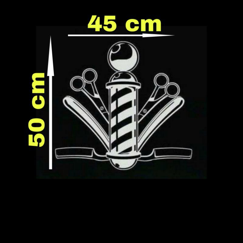 stiker kaca barbershop