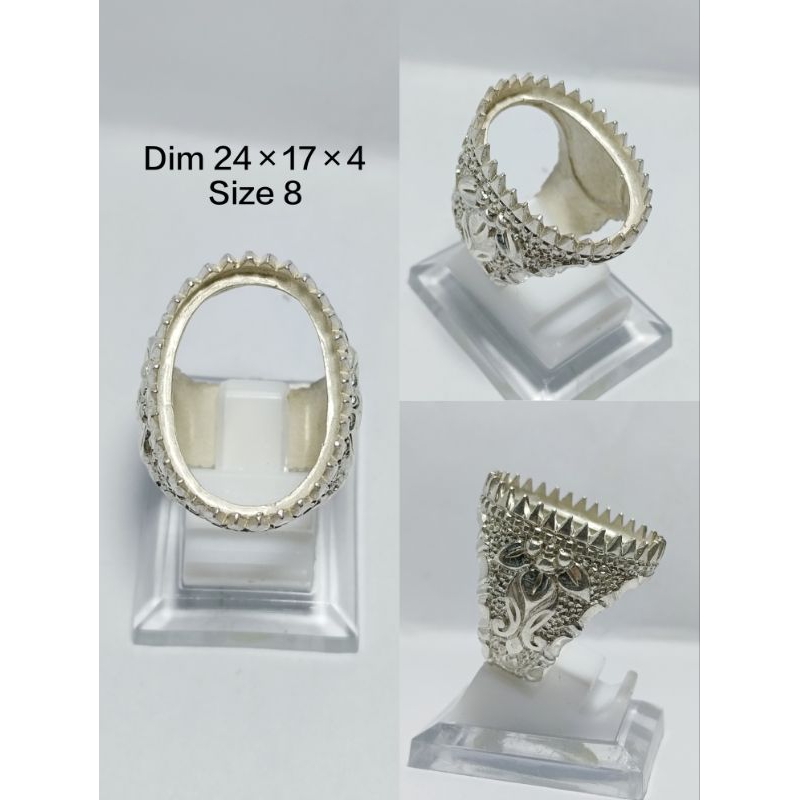 Ring cincin/emban PERAK UKIR MODEL CAKAR(13G)