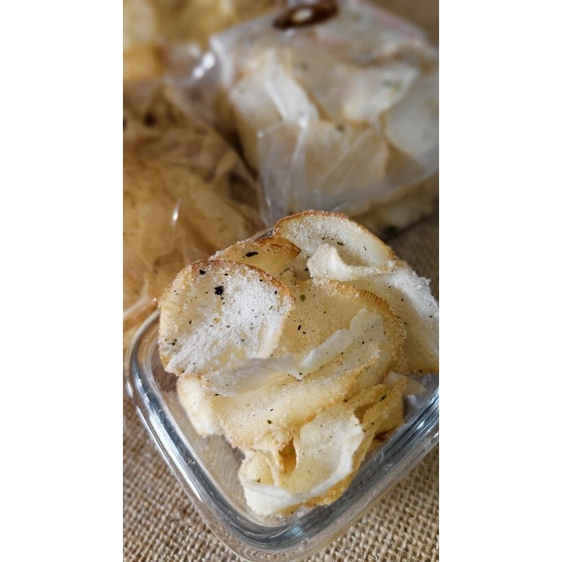 

keripik singkong bumbu manis pedas asin gurih daun jeruk
