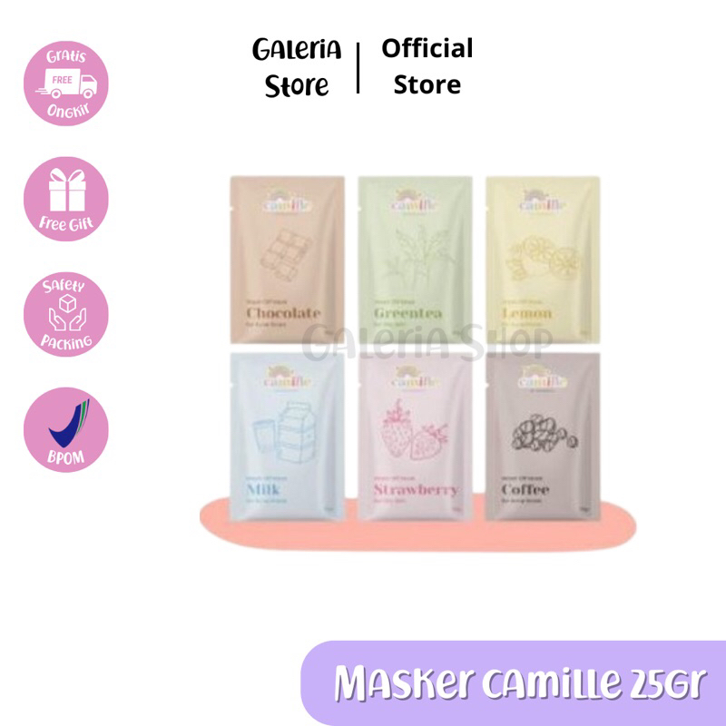 (READY STOCK MASKER WASH OFF, FACEMIST CAMILLE) BPOM WASH OFF MASK CAMILE BEAUTE TRAVEL SIZE BY NADS