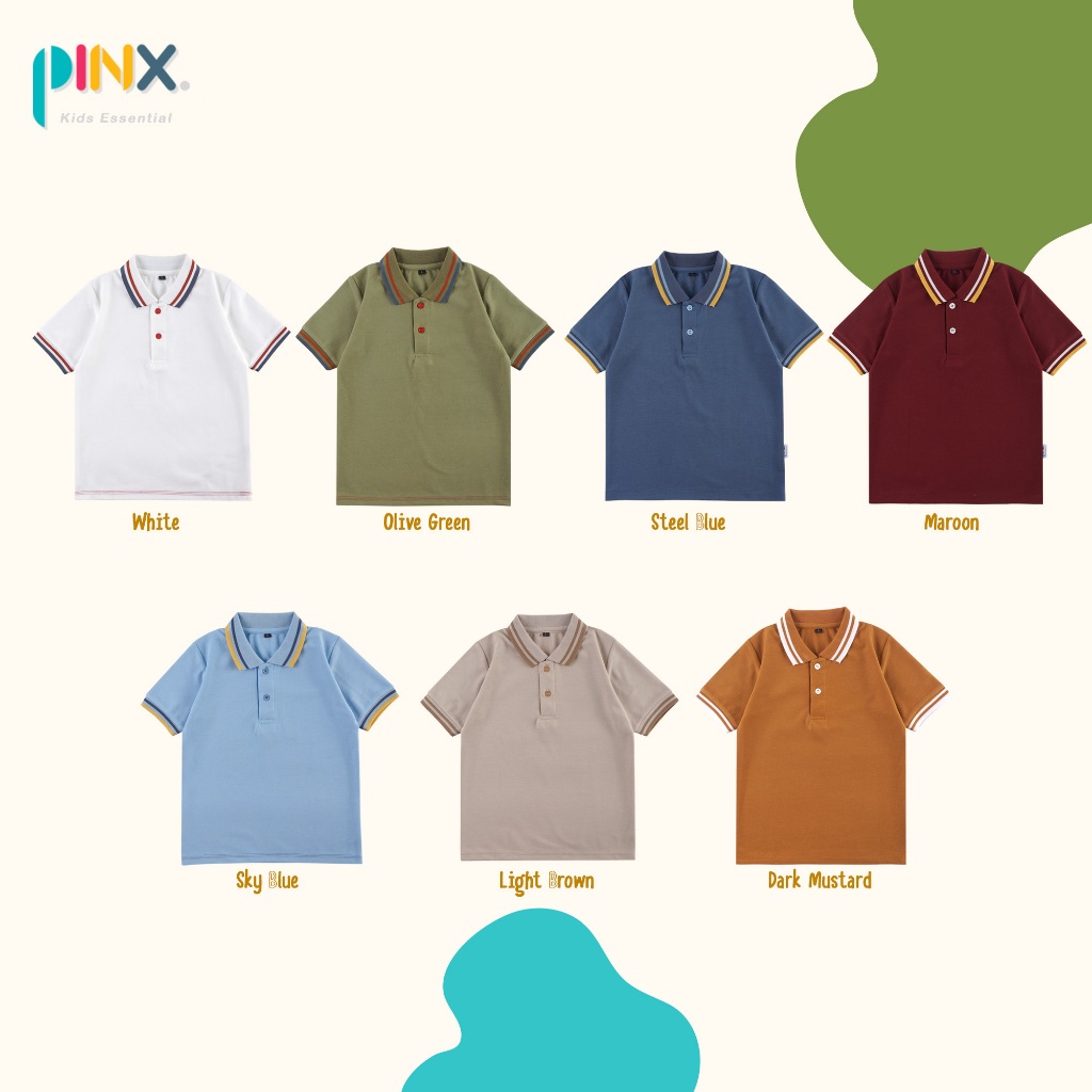 SALE Pinxkids - Life Polo Shirt Usia 1 – 8 Tahun / Premium Polo Tee Kekinian