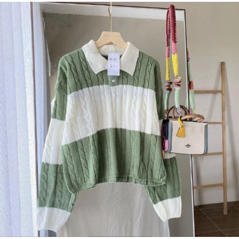 sweater crop rajut wanita / sweater cardigan rajut / crop top wanita / atasan rajut wanita /  baju r