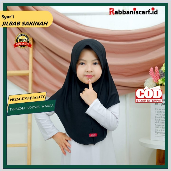 Jilbab Instan Anak Perempuan 4-9 Tahun Bahan Jersey Premium I Kerudung Lucu Anak Sakinah Pinguin Jer