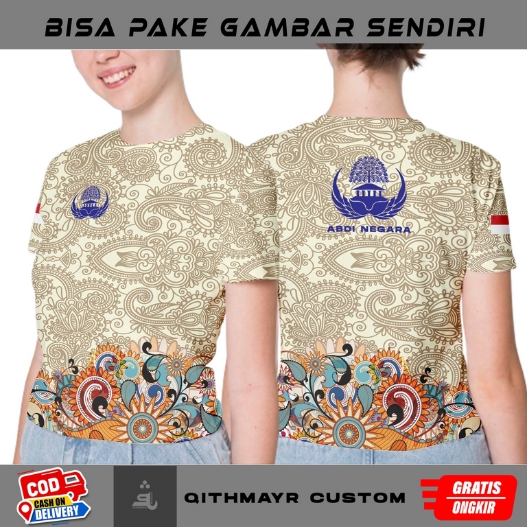 jersey KOPRI wanita Fullprint bahan polyester / kaos KOPRI batik cerah / baju jersey KOPRI wanita le