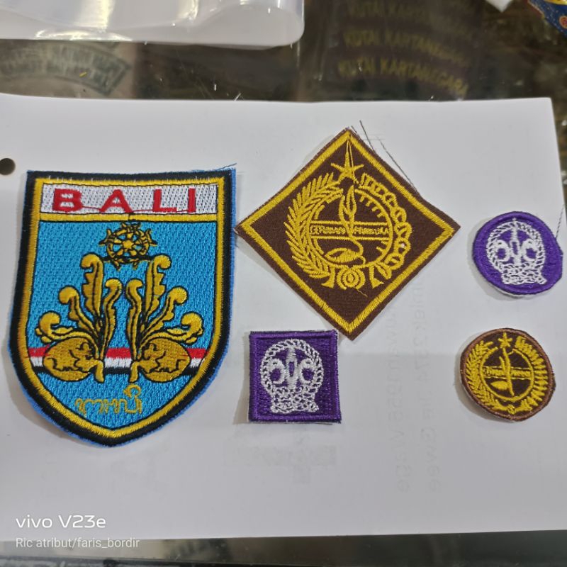 BET BORDIR PRAMUKA KWARDA BALI LOGO PRAMUKA SEKOLAH BALI BETGE BALI KWARDA BALI