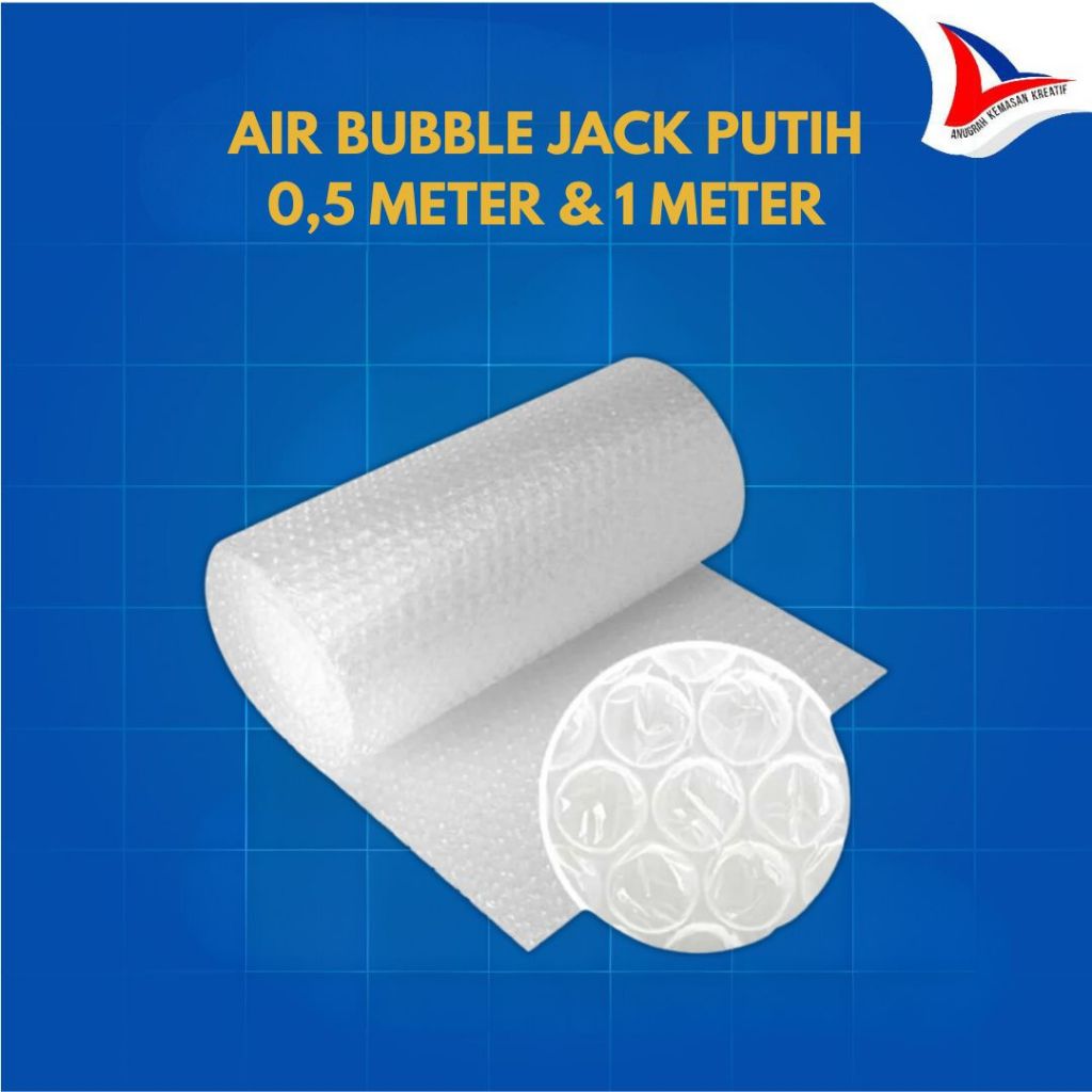 

Air Bubble Jack Putih / Hitam 0,5 Meter Dan 1 Meter / Bubble Wrap Tambahan Packing