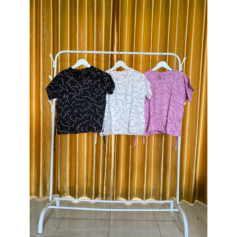 Banting Harga One Set Pendek Motif Cacing Bahan Rayon