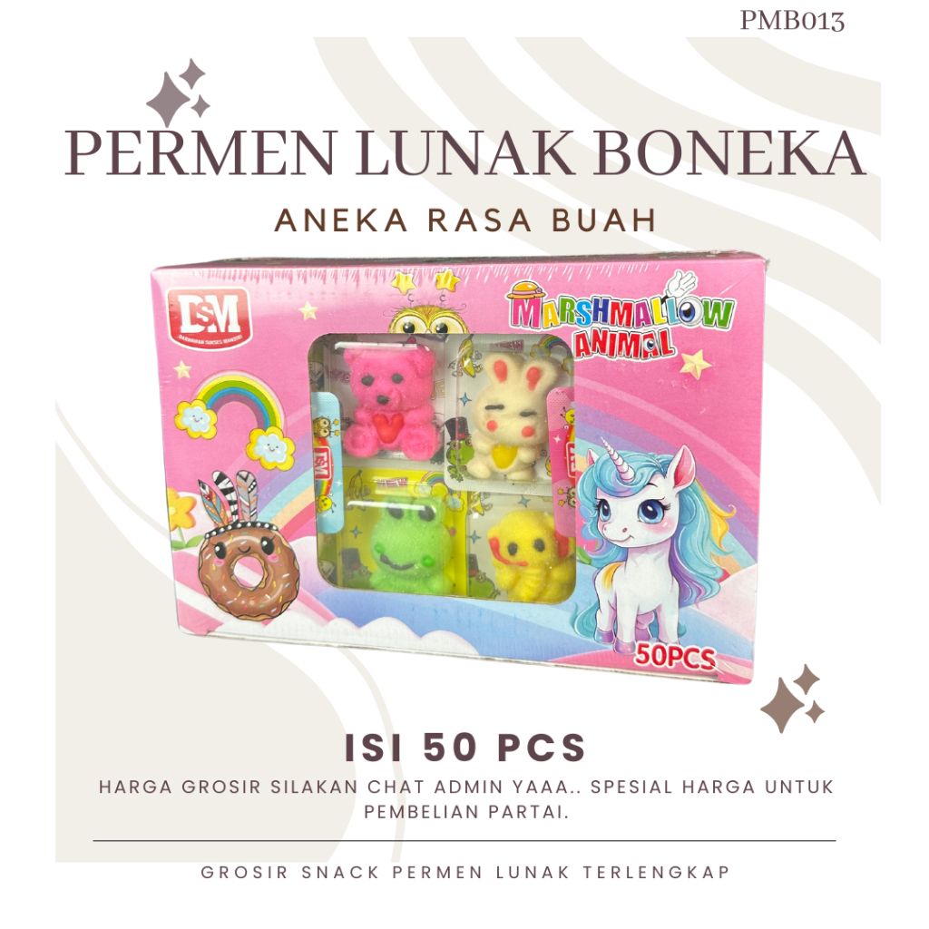 

Permen Lunak Boneka isi 50 Pcs Per Box Permen Viral Permen Import Grosir Permen Lebaran