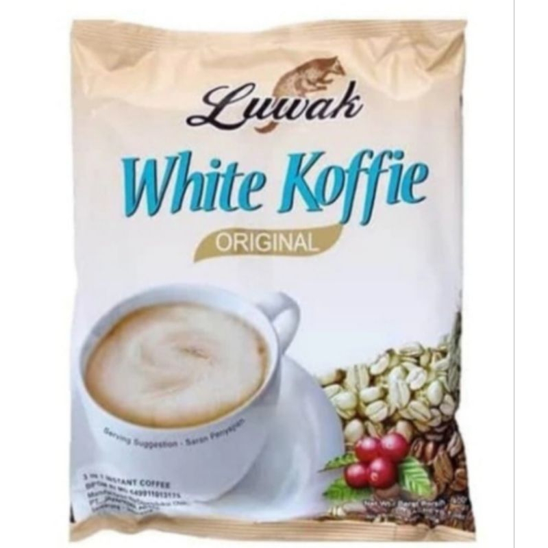 

Kopi white luwak koffie 1 renceng isi 10 sachet