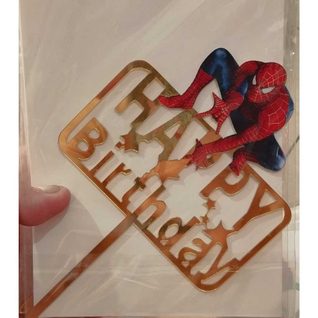 CAKE TOPPER SPIDERMAN / HIASAN KUE ULANG TAHUN ANAK
