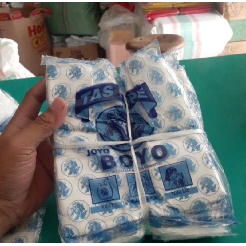 Kantong plastik/kresek merk Joyo Boyo ukuran 15 x 33