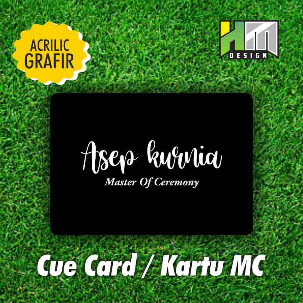 Cue Card MC / Kartu MC Master Of Ceremony Tulisan Ukir / Grafir