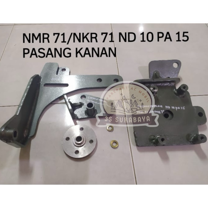 Breket Kompresor Ac NMR 71 NKR 71 Denso 10PA15 Pasang Kanan Bracket Ac Isuzu