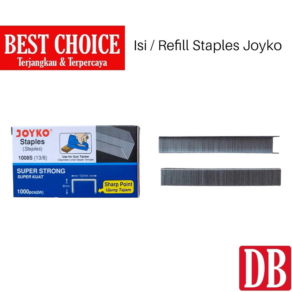 

Refill / Isi Staples Tembak / Gun Tacker Joyko 1008S (13/8) (1pcs)