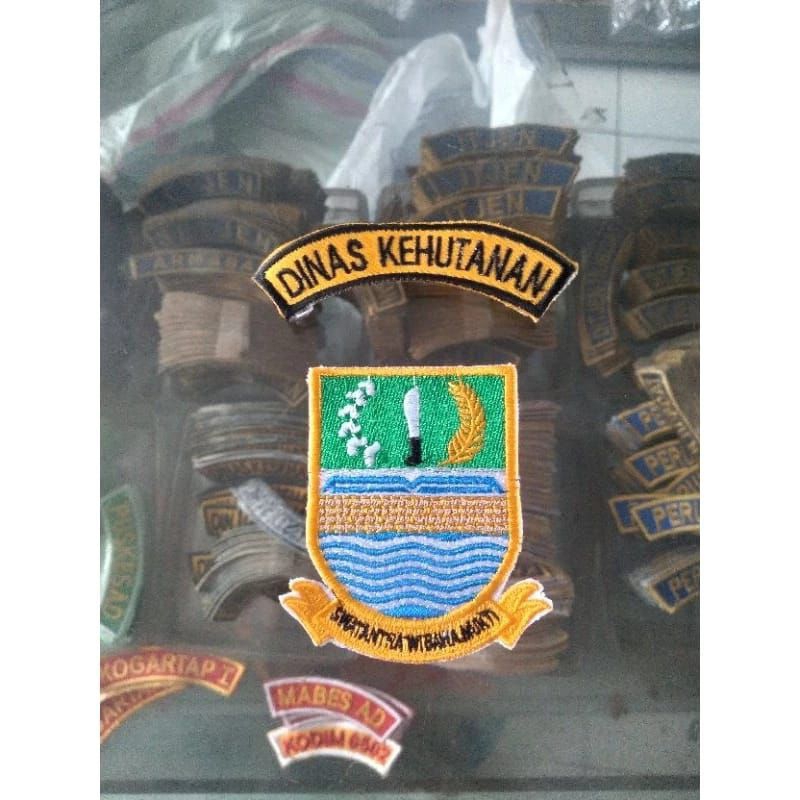 Bordir logo Pemkab Bekasi, atribut bordir pemerintah kabupaten Bekasi set,dinas kesehatan
