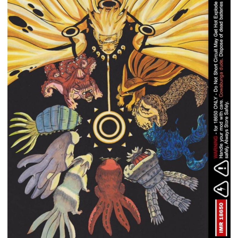

FAMSTORE - Pelindung Baterai - Stikerskin Wrap Baterai 18650 Motif Naruto Series Full Motif dan Anti Gores