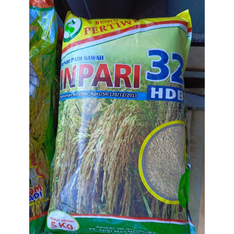 Benih Padi Inpari 32 HDB Pertiwi Label Ungu
