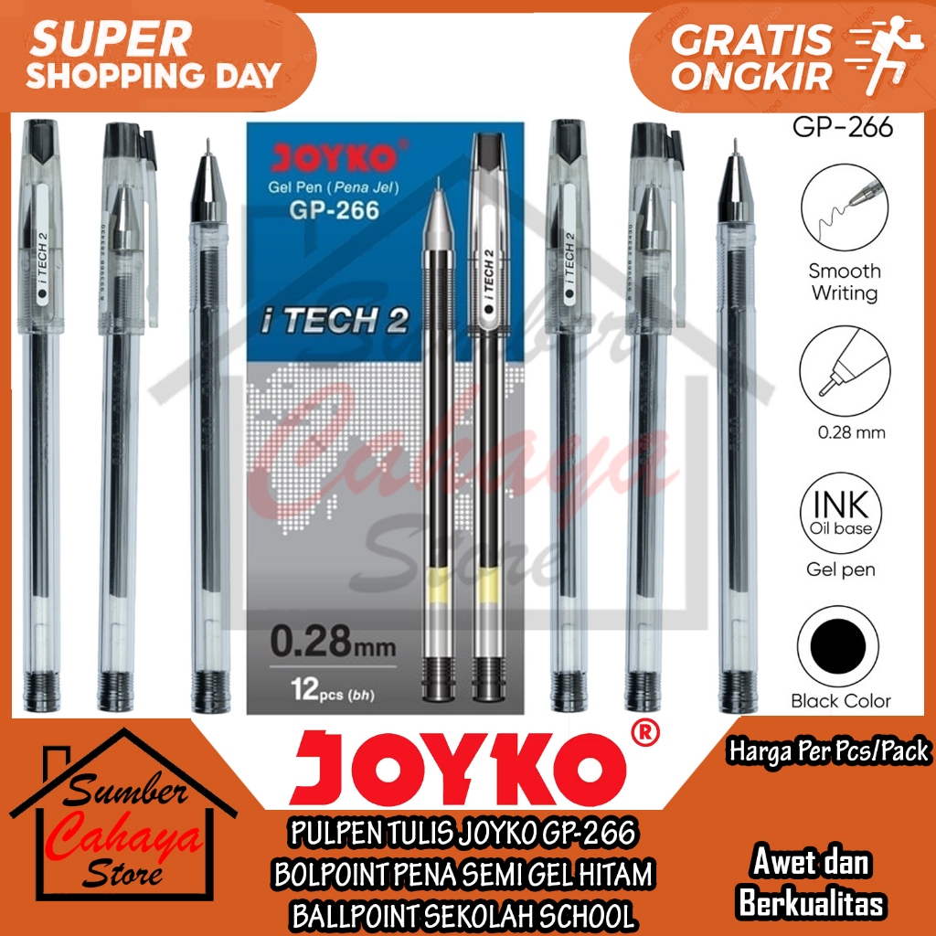 

PULPEN JOYKO GP-266 FRODO 0.28 MM BALLPEN CABUT BALL PEN PENA JOIKO GP266 BOLPEN HITAM black BALPEN BALPOINT BALPOIN PULPEN TULIS MENULIS DI KERTAS PAPER BOLPOIN PERLENGKAPAN SEKOLAH SCHOLL KERJA KANTOR
