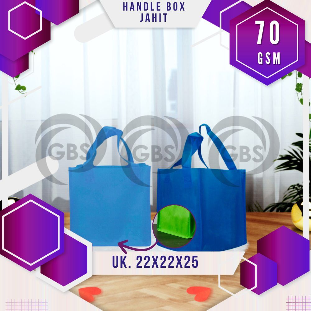 

HBJ 70GSM Tas Spunbond Goodie Bag Jahit 22x22x25 Souvenir Promosi Murah Polos