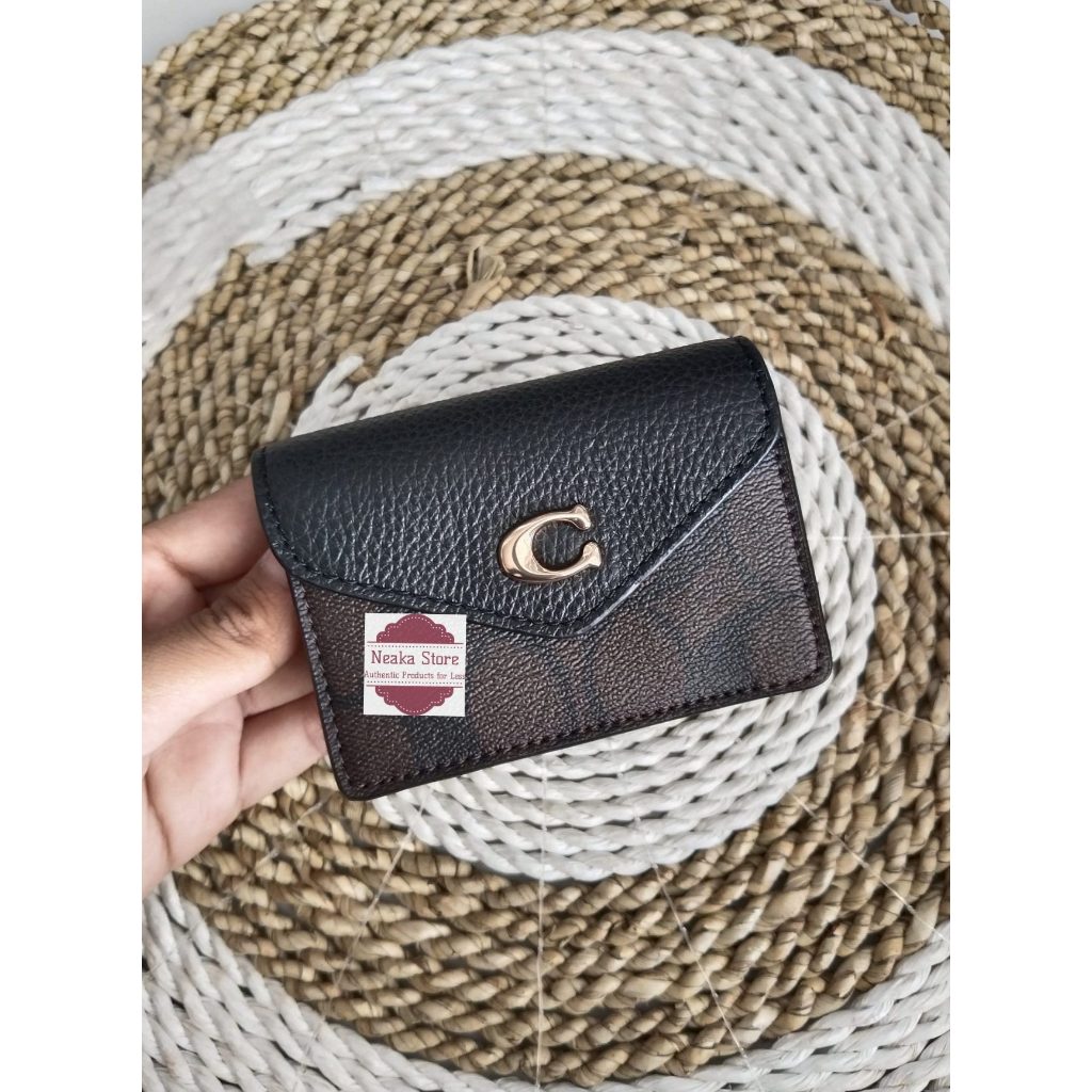 Dompet Wanita Coach Tammie Card Case Tammie C6889 brown black