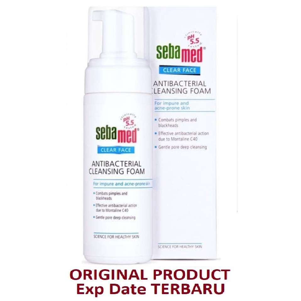 Exp Jan 2027 Sebamed Clear Face Antibacterial Cleansing Foam untuk Jerawat 150ml 150 ml ANTI BACTERI