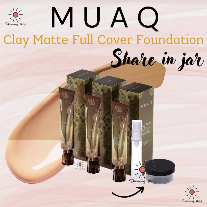 [ Share in jar ] MUAQ Clay Matte Full Cover Foundation
