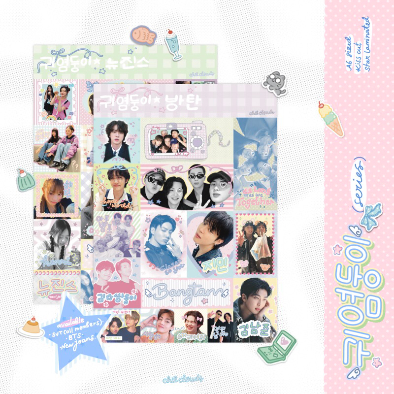 

[READY STOCK] Cuties Series Stickers — BTS & New Jeans