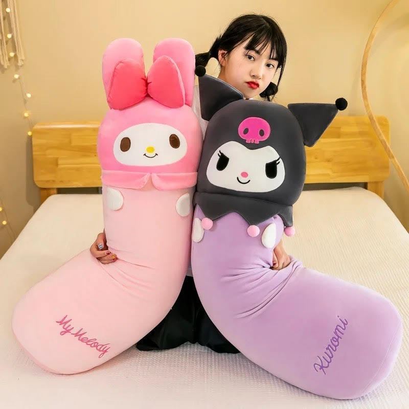 Boneka guling Melody Jumbo 80cm/ Boneka guling Kuromi Melody Berlabel SNI/boneka guling karakter/bon