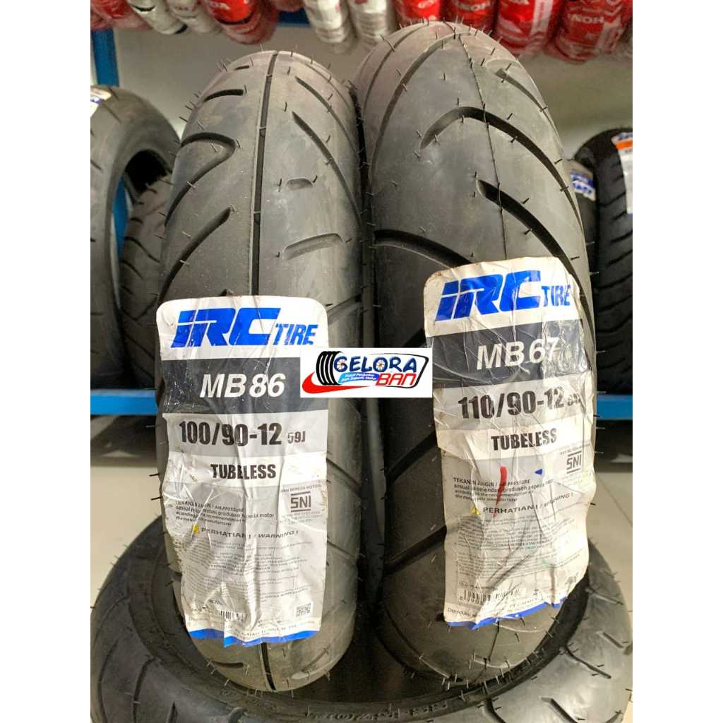 Ban IRC 100/90-12 dan 110/90-12 Ring 12 Tubeles ban 100/90-12 ban 110/90-12 ban motor 100/90-12 ban 