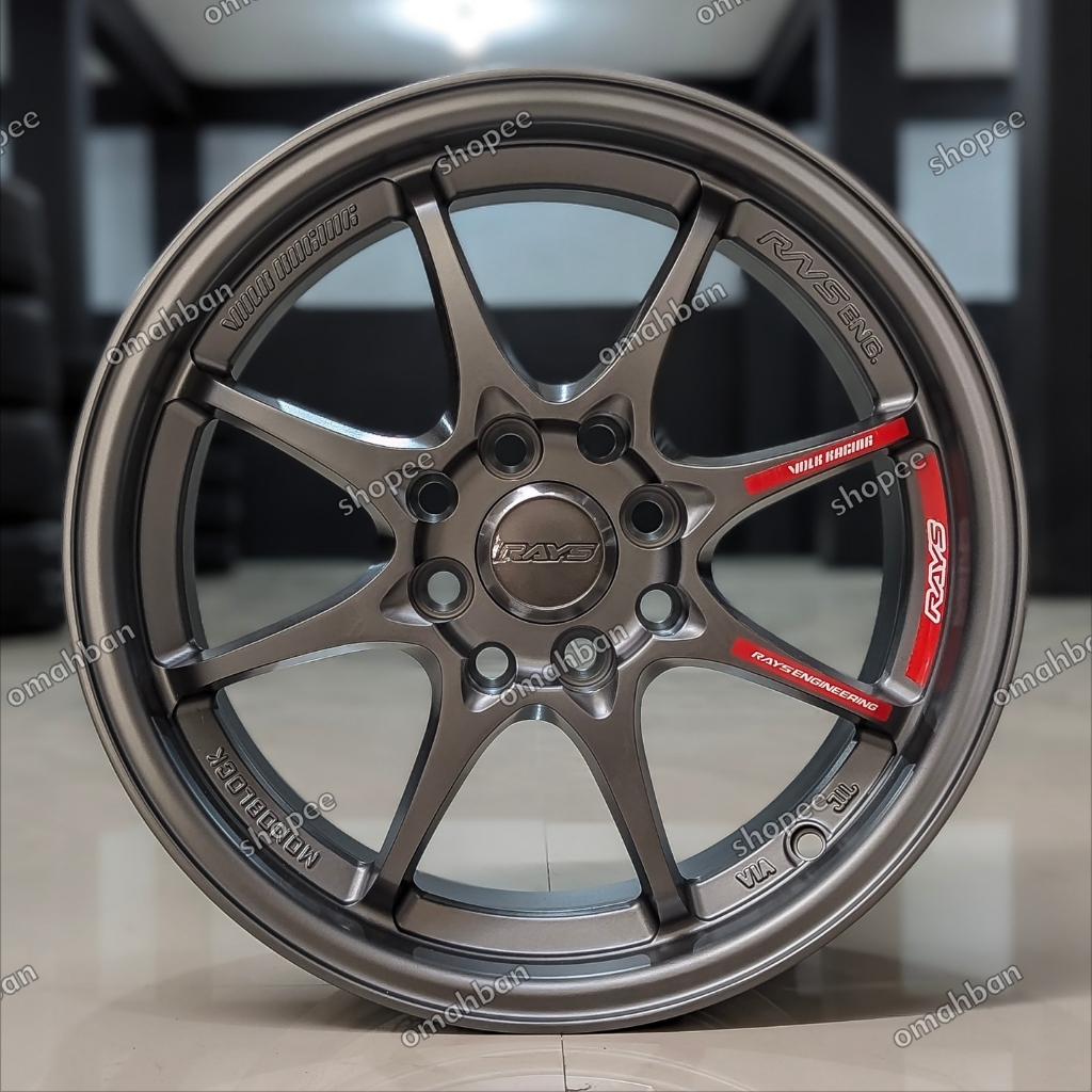 Velg Mobil Volk Rays CE28 R15 PCD 4x100 / 4x114. Matte Gunmetal
