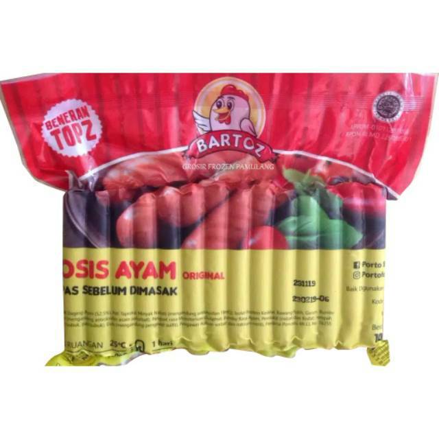 

BARTOZ Sosis Ayam isi 40 1Kg - Makanan beku olahan