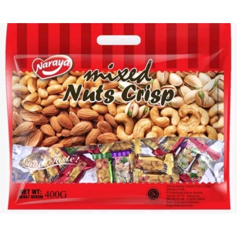 

Naraya Mixed Nuts Crisp Permen kacang Enting-enting 400Gr