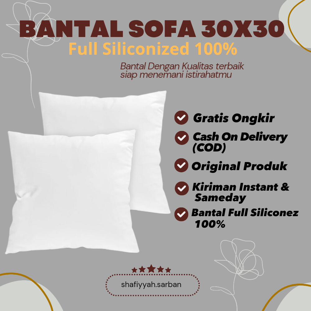 Shafiyyah.sarban Insert Bantal Silicon 30x30