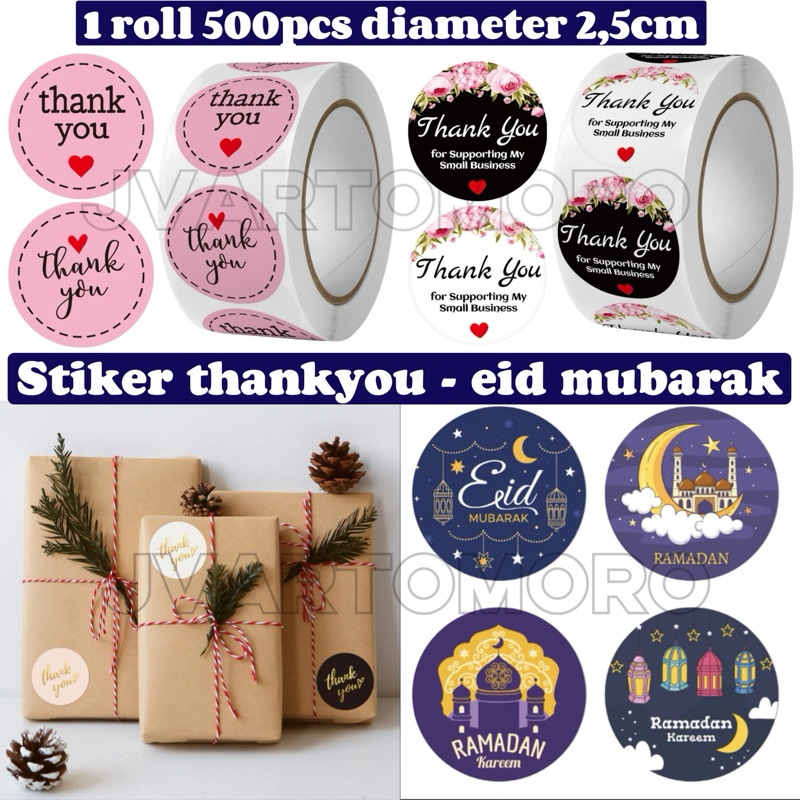 

500pcs/Roll STICKER THANKYOU STIKER SELAMAT MENIKMATI TERIMAKASIH