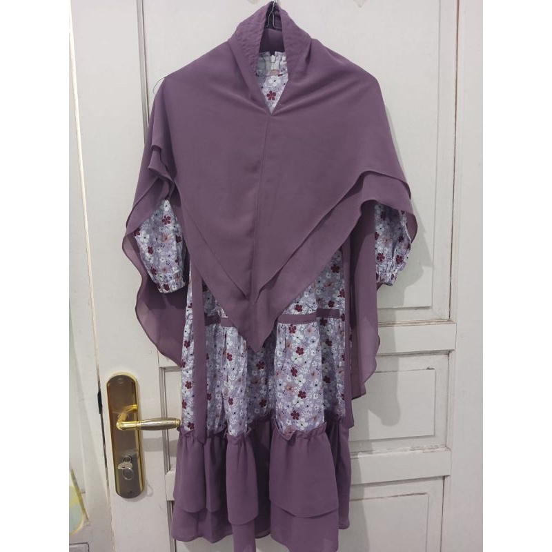 new set gamis lebaran anak 4-5th premium butik bukan preloved bekas