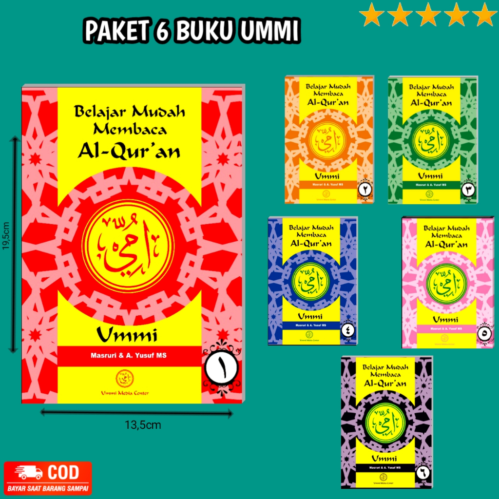 Paket 6 Buku Metode Ummi Lengkap - Jilid 1-6 Belajar Membaca Al-Qur'an / C N
