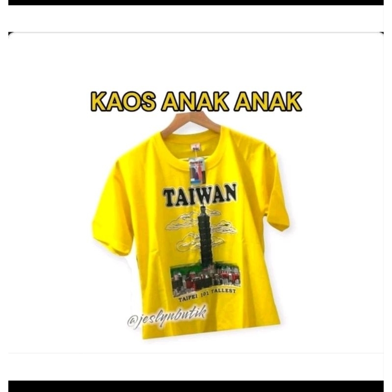 KAOS ANAK ANAK KAOS OLEH OLEH TAIWAN UKURAN ANAK KAOS DISTRO SOUVENIR