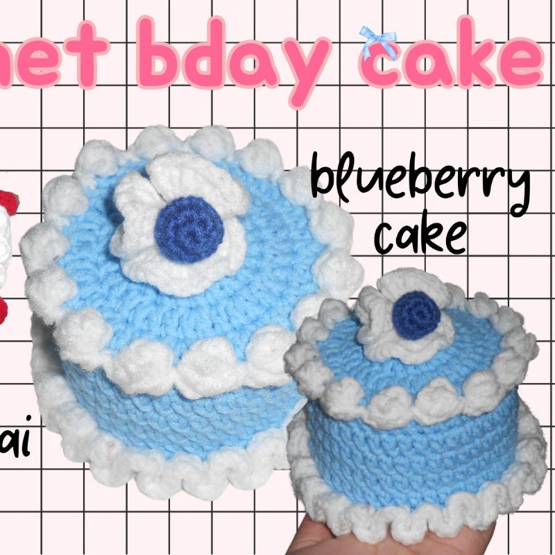 custom crochet cake kue tart rajut kue ulang tahun rajut