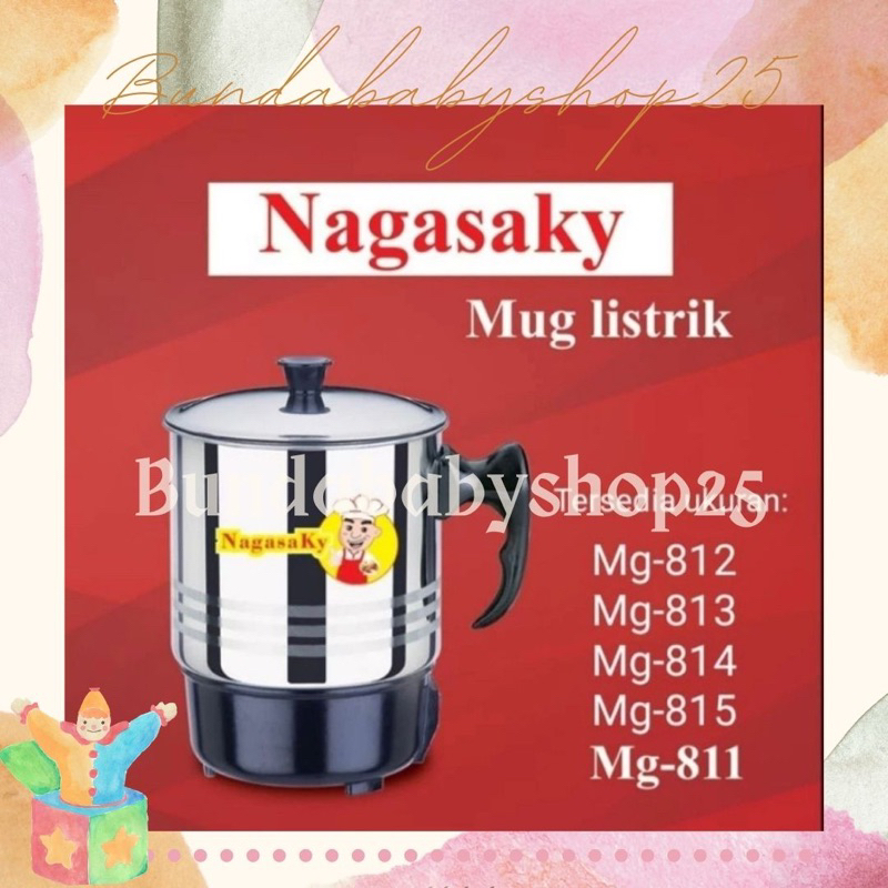 MUG ELEKTRIK LISTRIK,MUG PEMANAS AIR,TEKO LISTRIK Nagasaky, mug listrik #BUNDABABYSHOP25