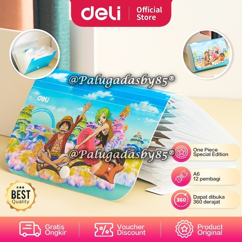 

(1 Biji) GROSIR Expanding File Deli EF622 A6 12 Pocket One Piece / Map Harmonika Deli EF622 / Deli F622 / Deli EF 622 / Deli F 622 / Expanding File One Piece